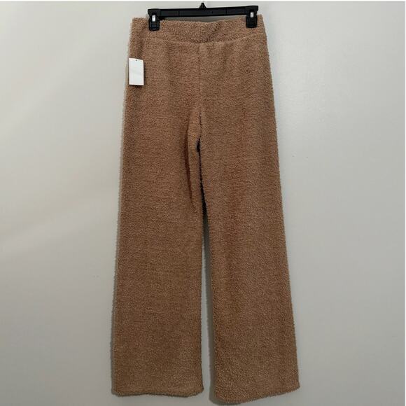 Steve Madden Pants Womens Medium Brown Praline Wide-Leg Chenille Sleep Comfort - Picture 5 of 7